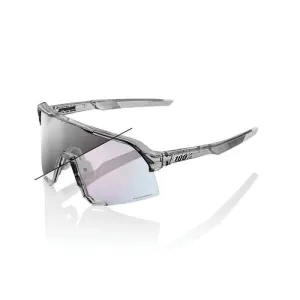 100% S3 Cycling Sunglasses - Polished Translucent Grey - Rose Gold Mirror Photochromic