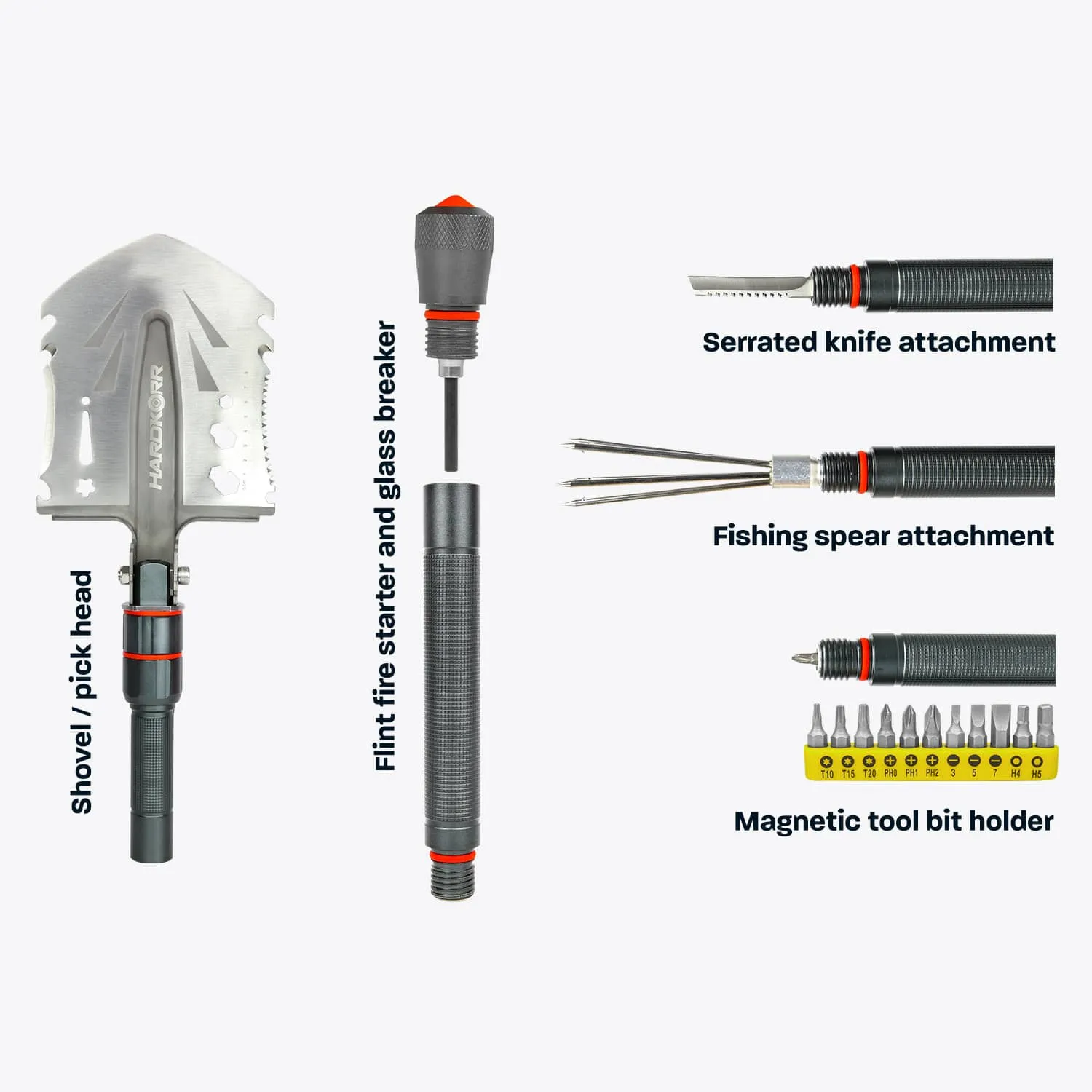 15 Piece Multi-Tool Shovel