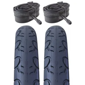 2 Pack Kit Kenda Kwest 100 PSI 26x1.25 Bike Tires & Tubes