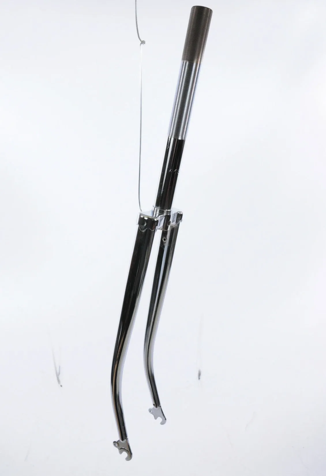 27”or 700c RACING BIKE FORK 25.4mm CHROME 255mm LONG STEERER CHROME F107