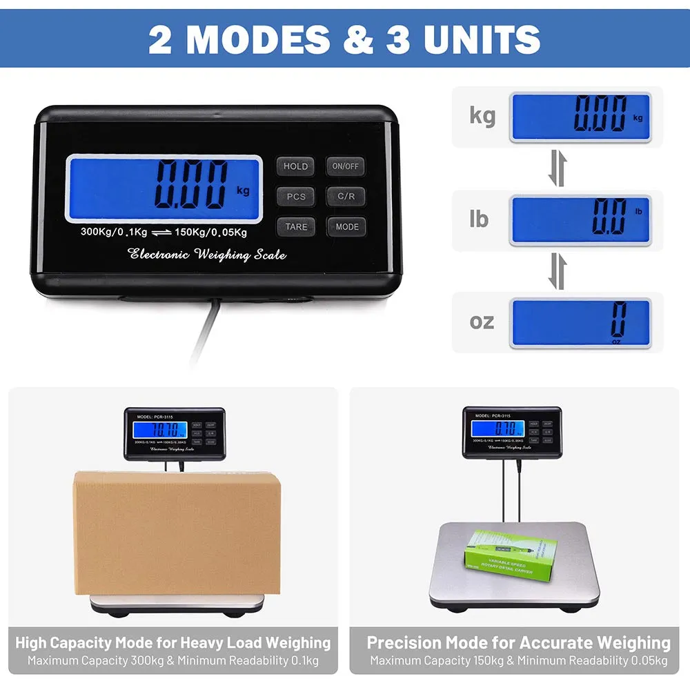 660 lb Digital Platform Scale w/ Postal Shipping Weight