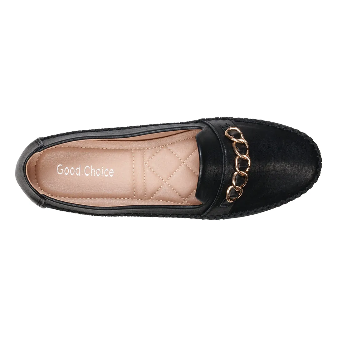 Aida Black Flat