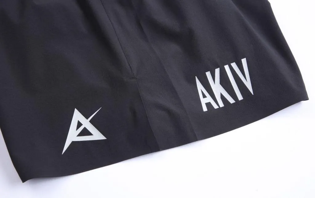 AKIV Multi-Pocket Running Shorts Unisex | Triangular inner | Black