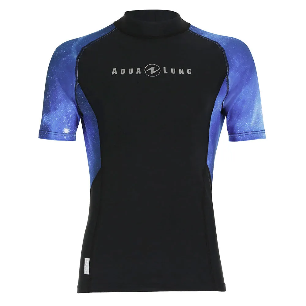 Aqua Lung Men's UV Sun Protection Short Sleeve Galaxy Rashguard