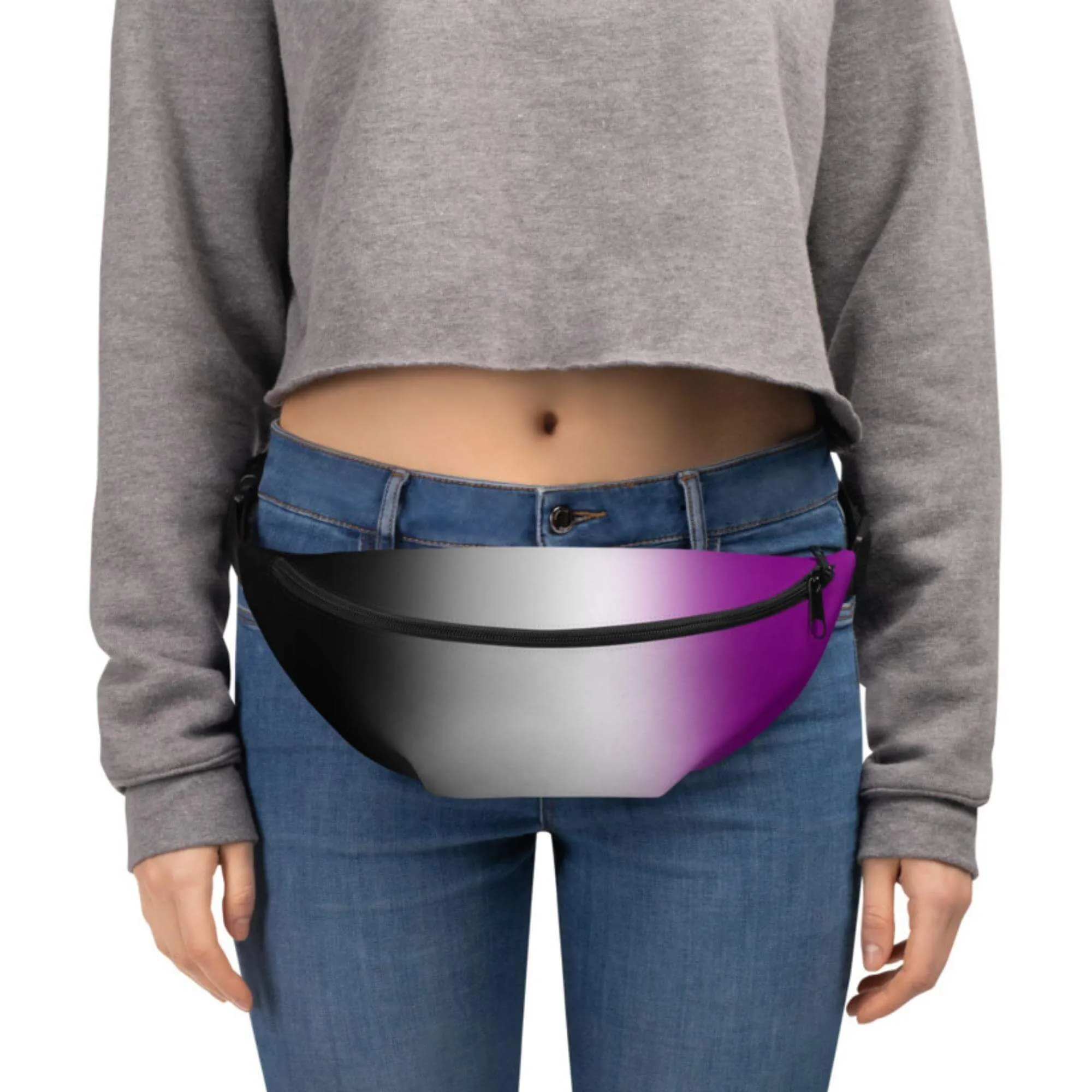 Asexual Pride Ombre Crossbody Belt Bag