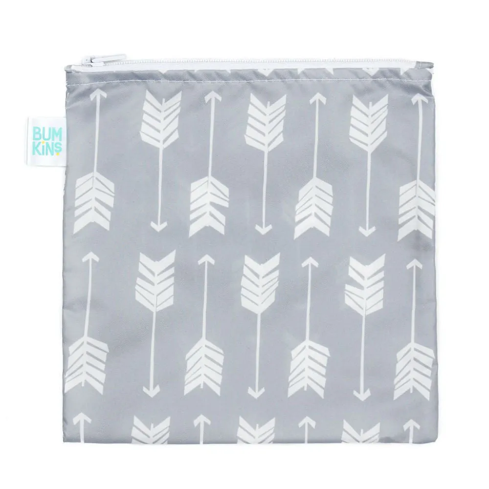 Bumkins - Reusable Large Snack Bag - Grey Arrow