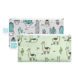 Bumkins - Reusable Small Snack Bags (2Pk) - Cacti/LLAMA