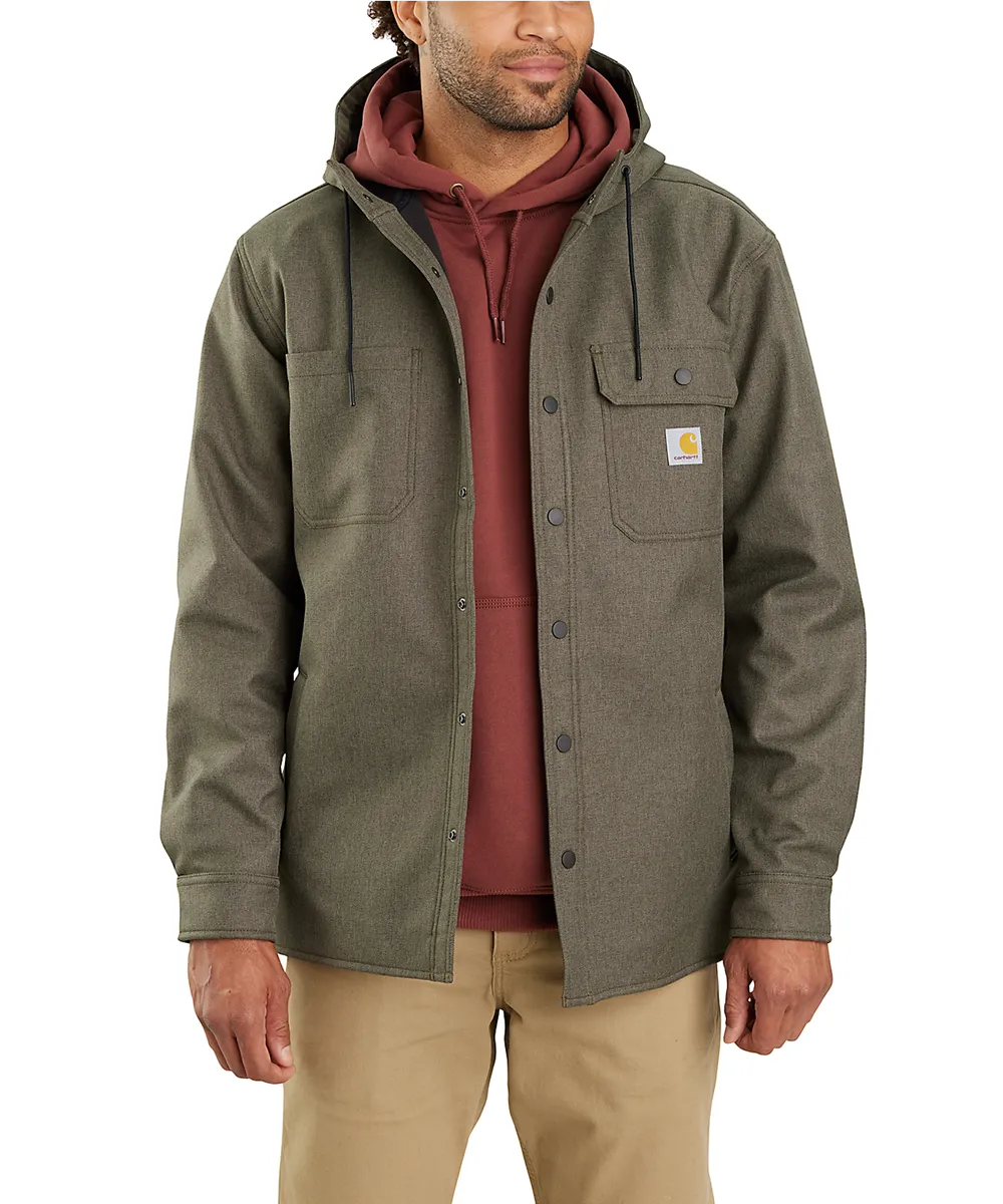 Carhartt Heavyweight Hooded Shirt Jacket - Moss