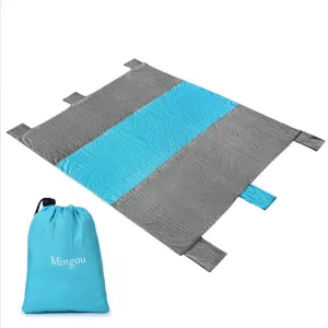 Clearance! Sand Proof Beach Pocket Blanket - 100% Nylon Outdoor Picnic Blankets 67&quot; X 55&quot; Lightweight,Waterproof, Durable, Soft, Fast Drying Beach Mat