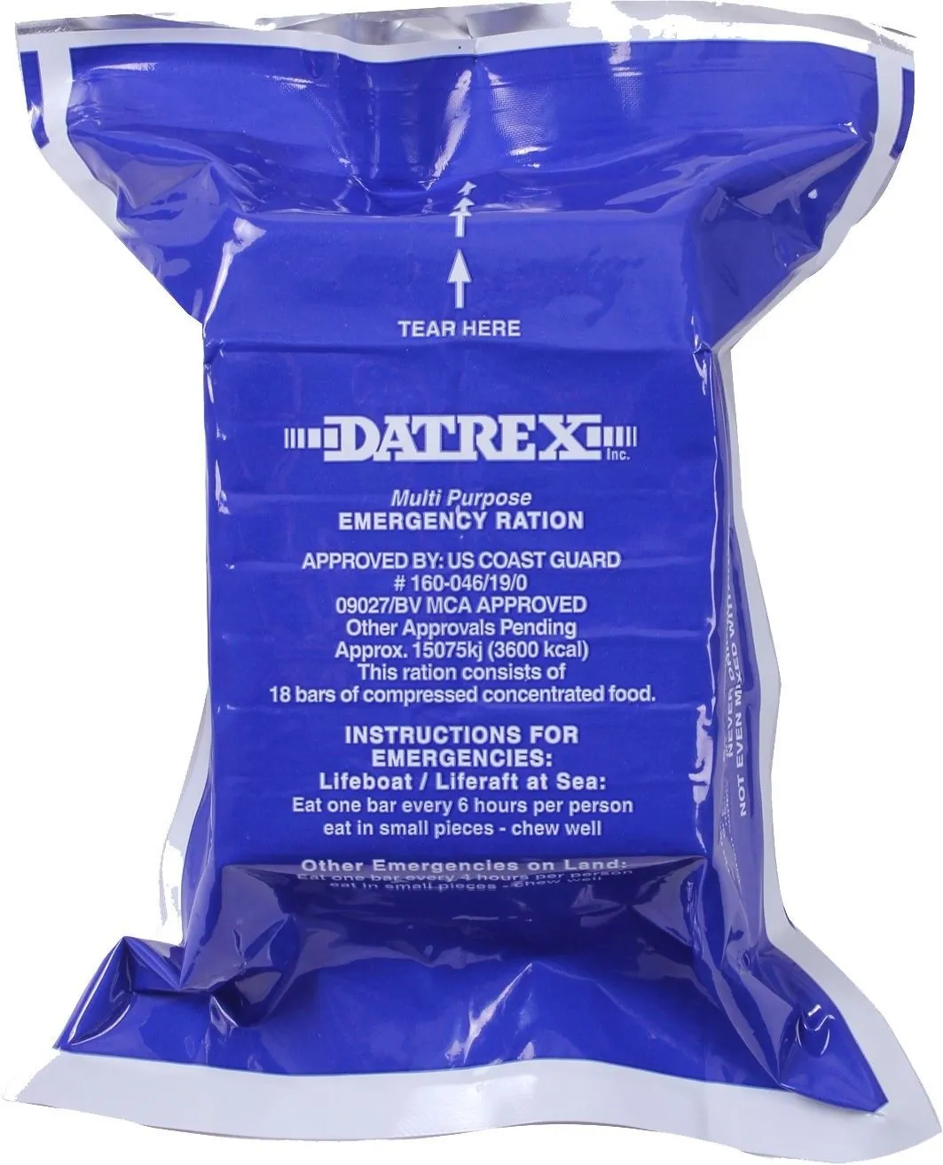 DATREX 3600 Calories Emergency Food Ration Coconut MRE Bars - 18 Bars Per Pack