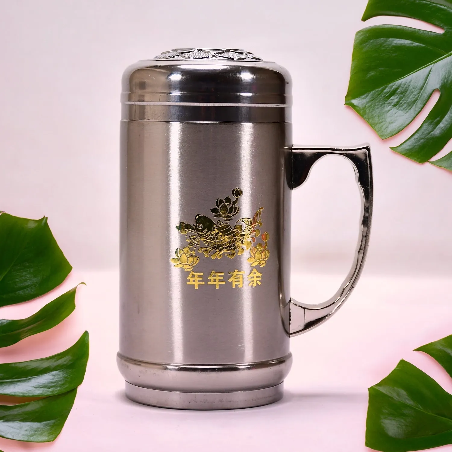 DOUBLE  STAINLESS STEEL MUG BOTTLE FOR TRAVEL, HOME, OFFICE, SCHOOL 400ML