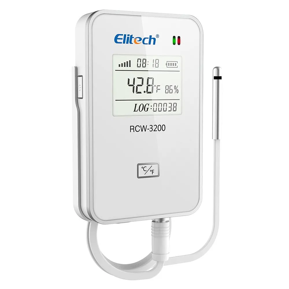 Elitech RCW-3000 & RCW-3200 WiFi 4G Wireless Temperature Humidity Data Logger and Transceiver Monitor System with Cloud and Mobile App