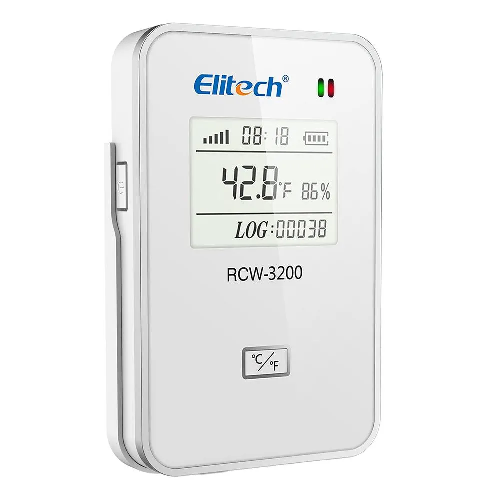 Elitech RCW-3000 & RCW-3200 WiFi 4G Wireless Temperature Humidity Data Logger and Transceiver Monitor System with Cloud and Mobile App