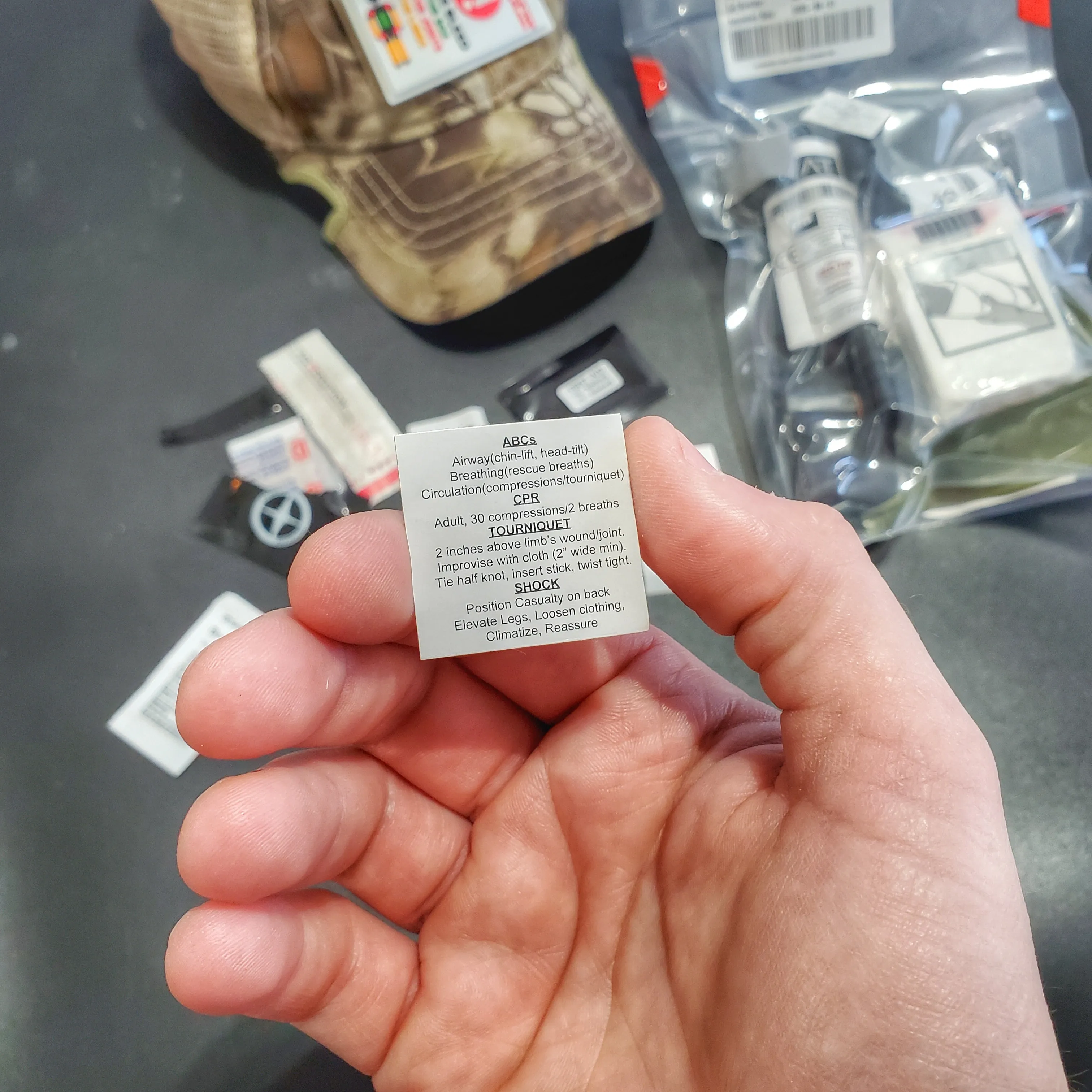 First Aid Patch Kit: "boo boo" supplies for treatment of minor injuries