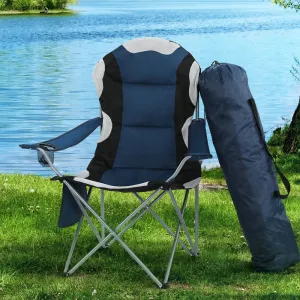 Heavy-Duty Folding Camping Chairs, 100kg Cap, 600D Oxford, 2pcs Weisshorn