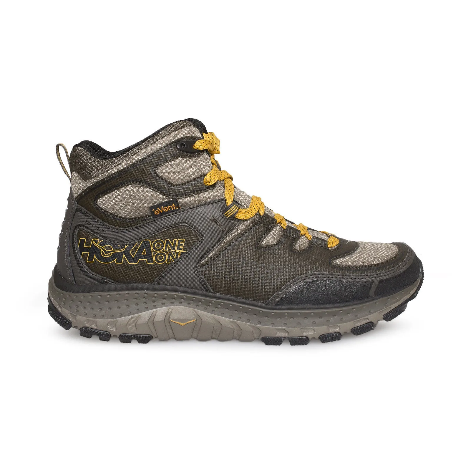 Hoka Tor Tech Mid Brindle / Golden Yellow Hiking Boots