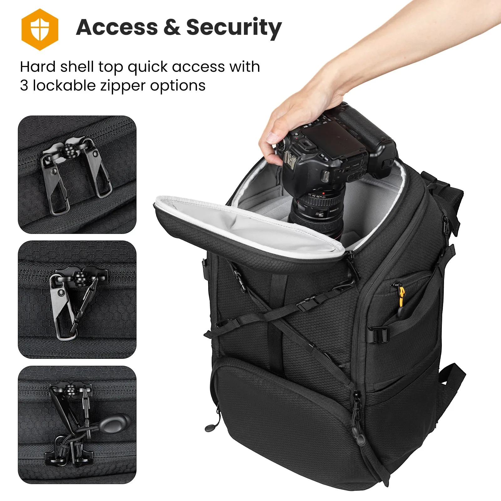 HX-XL 2 in 1 Camera Backpack Large Capacity