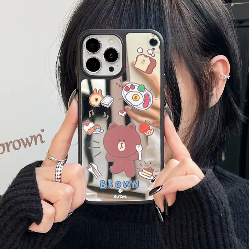 Line Friends All-Inclusive Anti-drop Mirror Back Case Cover