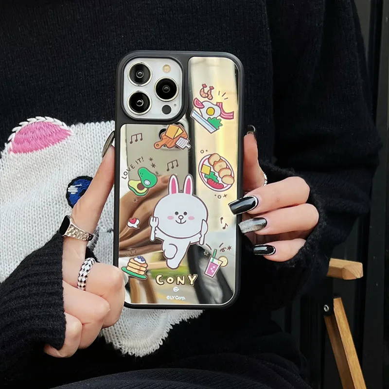 Line Friends All-Inclusive Anti-drop Mirror Back Case Cover