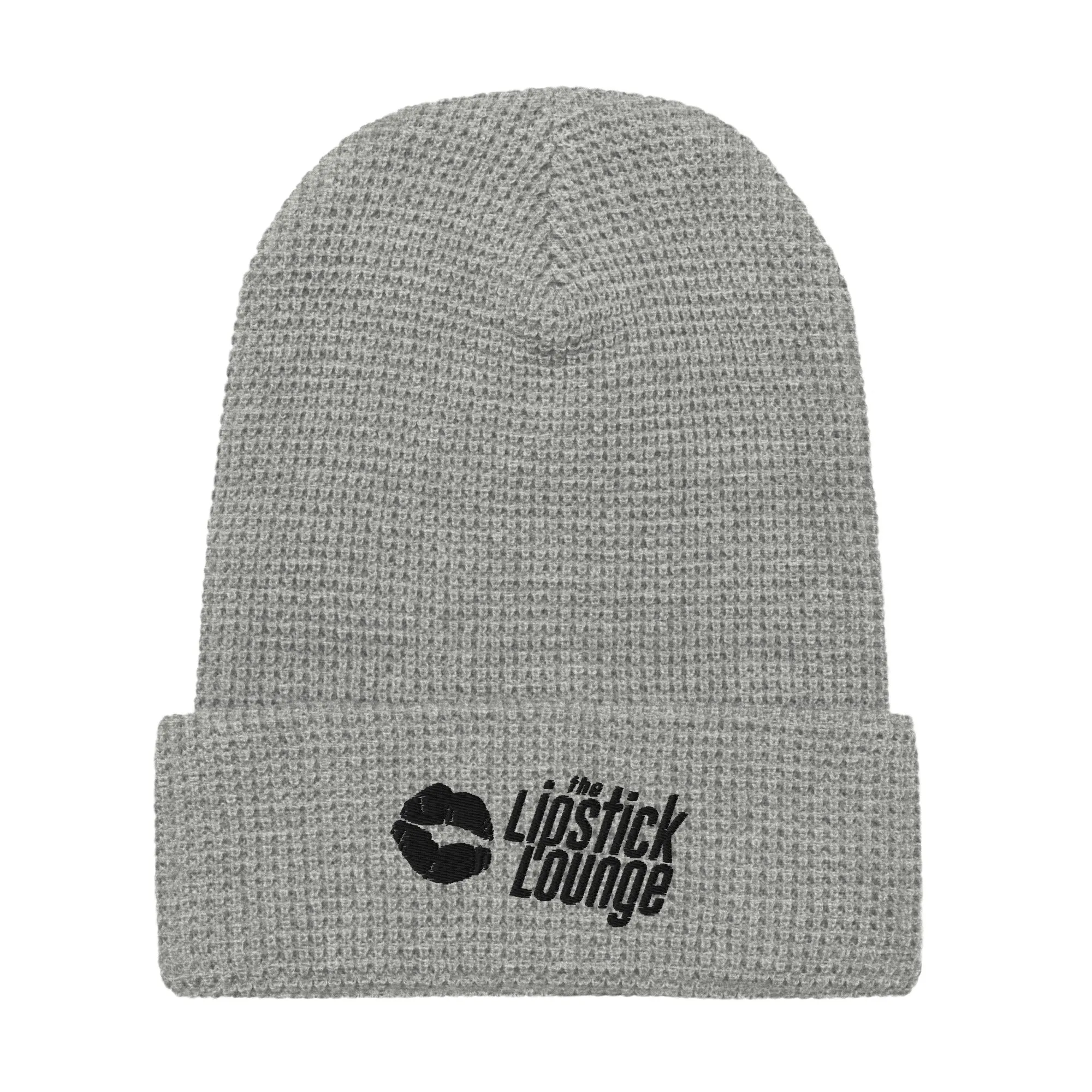 Lipstick Lounge Black Logo Waffle Beanie