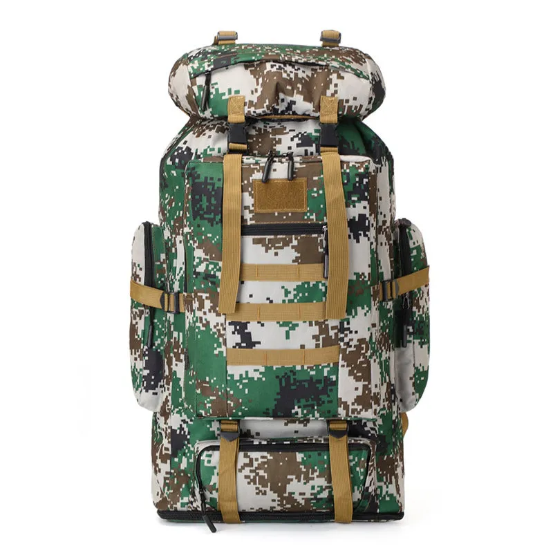 Men's Outdoor Camping Longer Large-capacity Military Camouflage Hiking Mountaineering Backpack