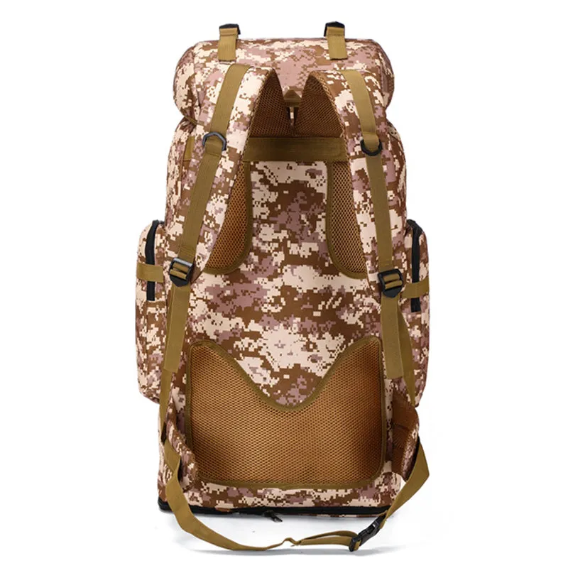 Men's Outdoor Camping Longer Large-capacity Military Camouflage Hiking Mountaineering Backpack