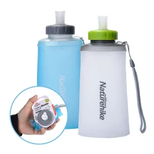 Naturehike Portable Silicone Folding Water Bag Sport Camping Outdoor Cup Water Bags Drinkware With Straw Kettle Travel Bottles