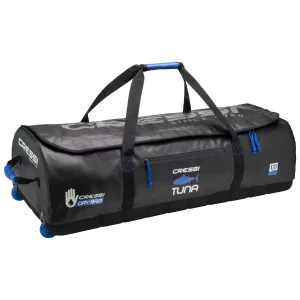 Open Box Cressi Tuna Dry Wheeled Bag - Black/Blue