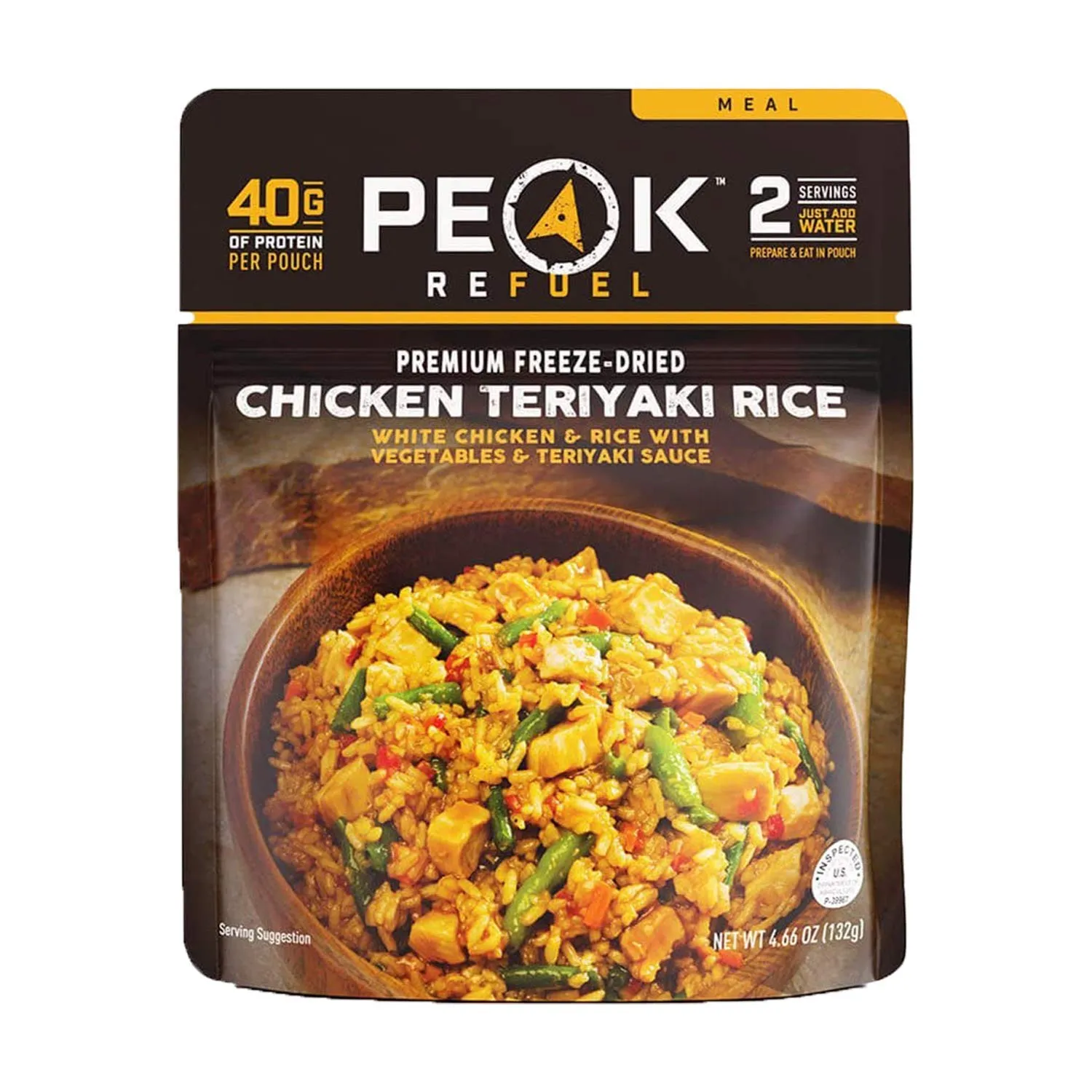 Peak Refuel Freeze-Dried Chicken Teriyaki Rice Pouch - 2 Servings