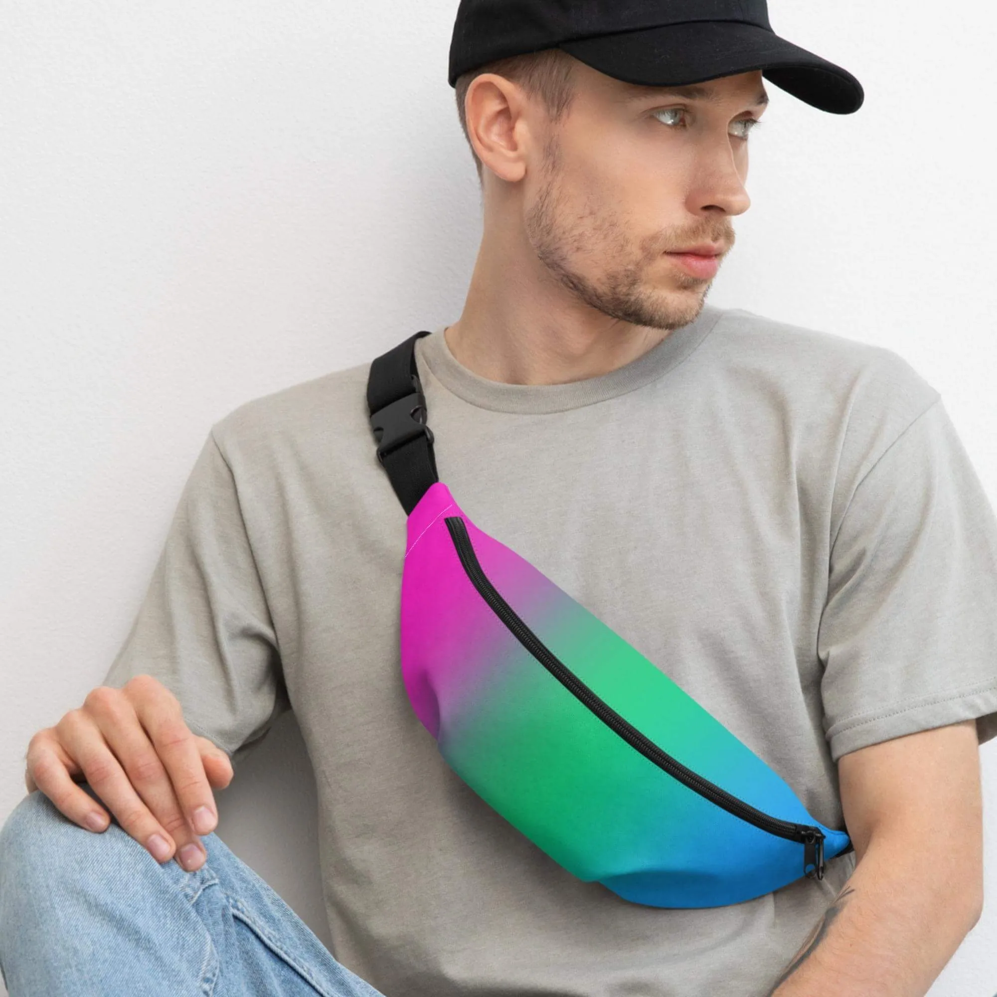 Polysexual Pride Ombre Crossbody Belt Bag