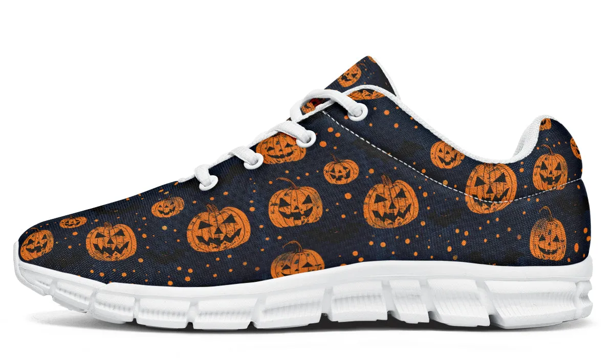 Pumpkin Party Athletic Sneakers - Light Breathable and Comfortable Sports Shoes with Anti-Slip Soles