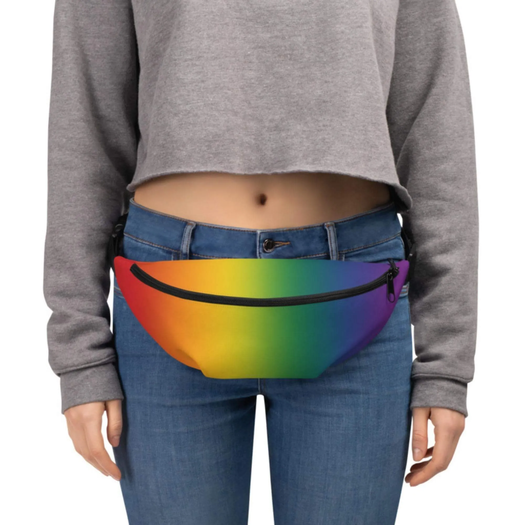 Rainbow Pride Ombre Crossbody Belt Bag