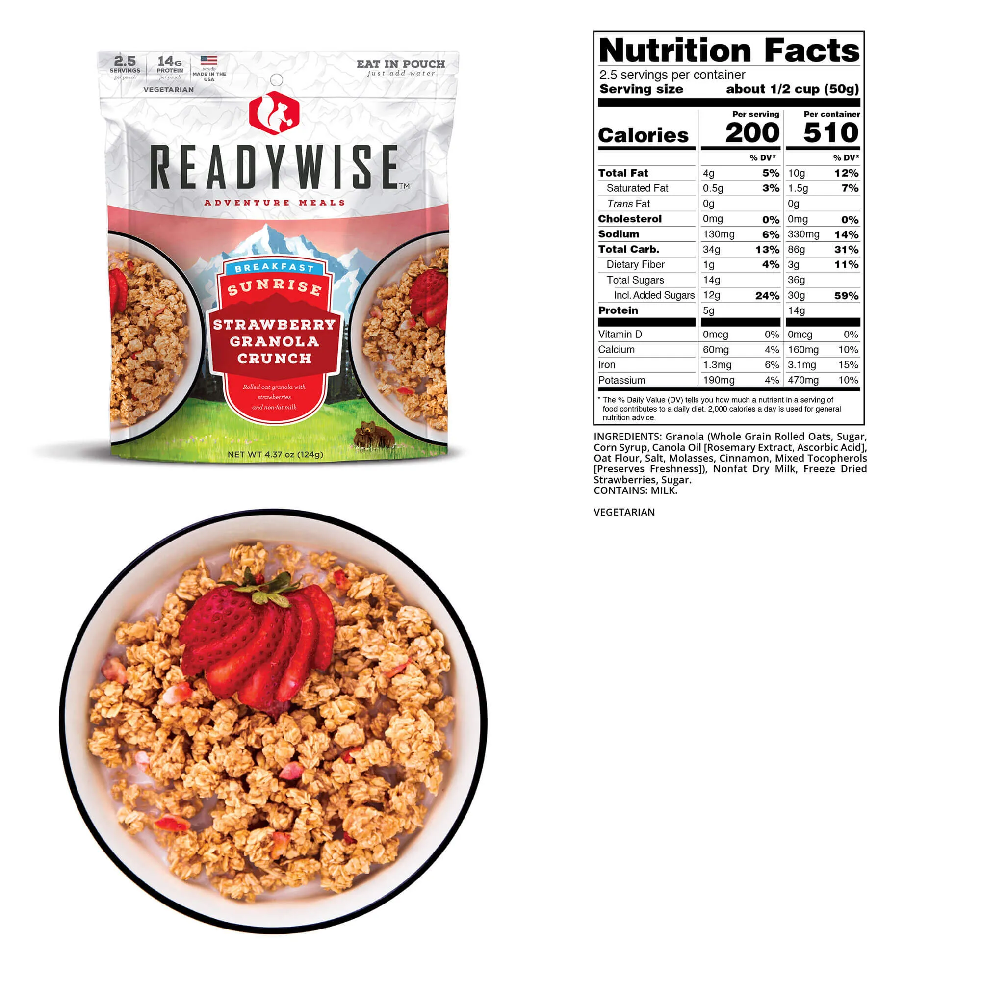 ReadyWise - Sunrise Strawberry Granola Crunch - 6 Pack