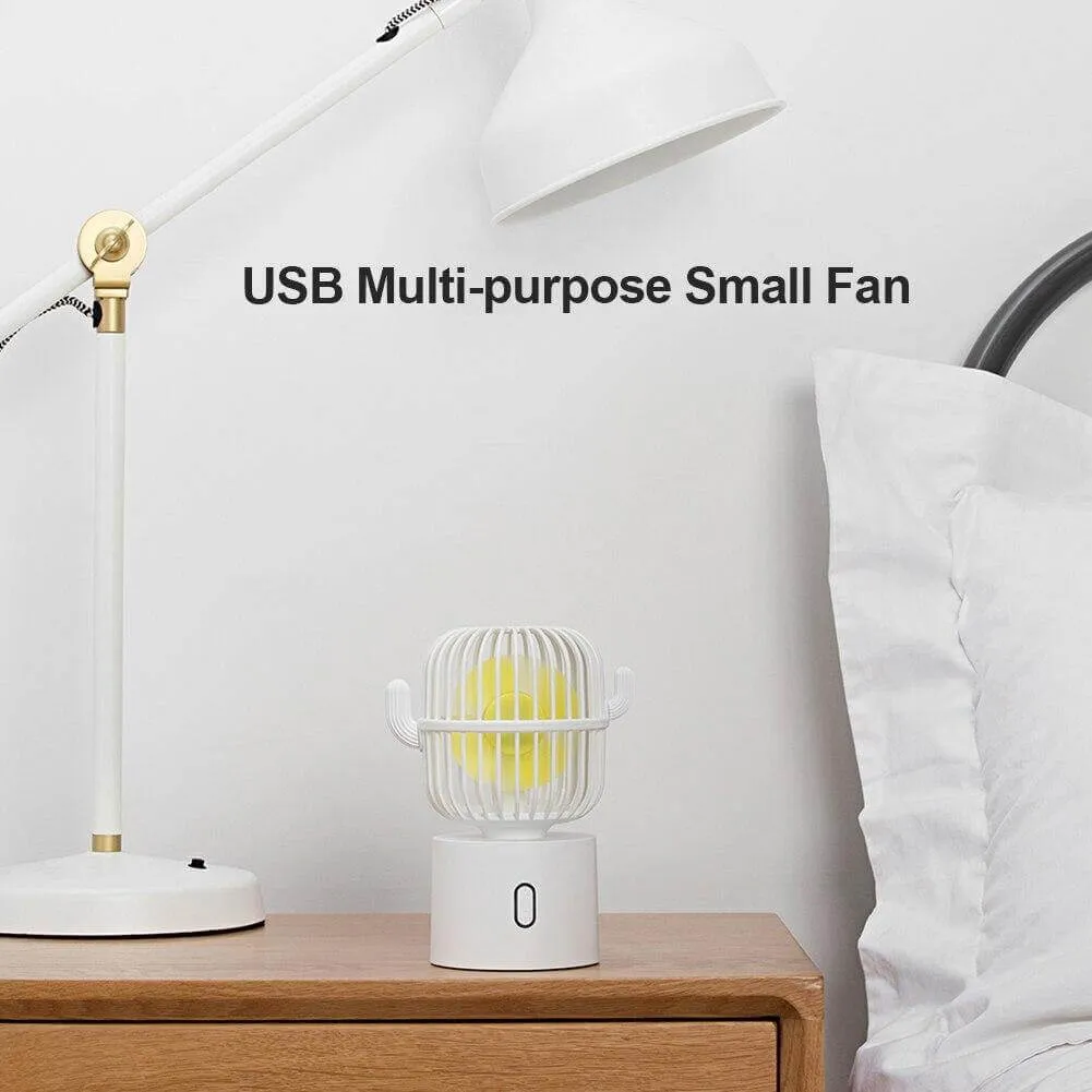 Rechargeable USB Portable Mini Cactus Fan