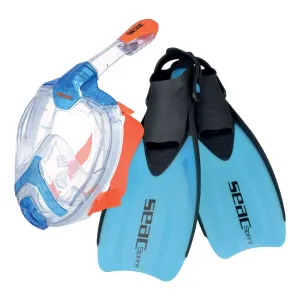 Seac Snorkeling Kit with Unica FFSM and Sprint Open Heel Fins