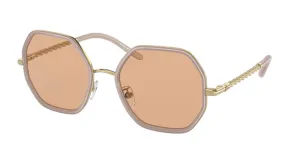 Tory Burch Irregular Non-Polarized Sunglasses - Antique Pink/Brown