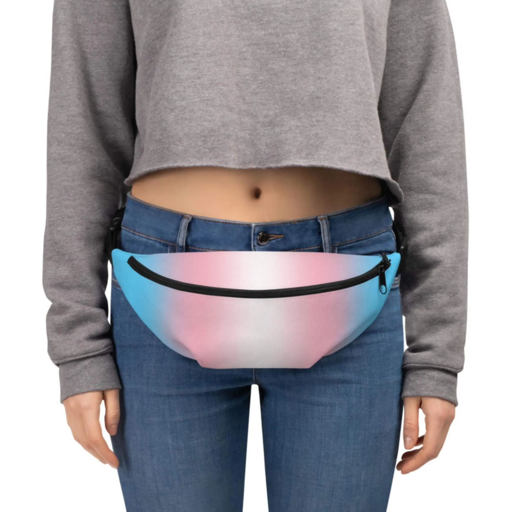 Transgender Pride Ombre Crossbody Belt Bag