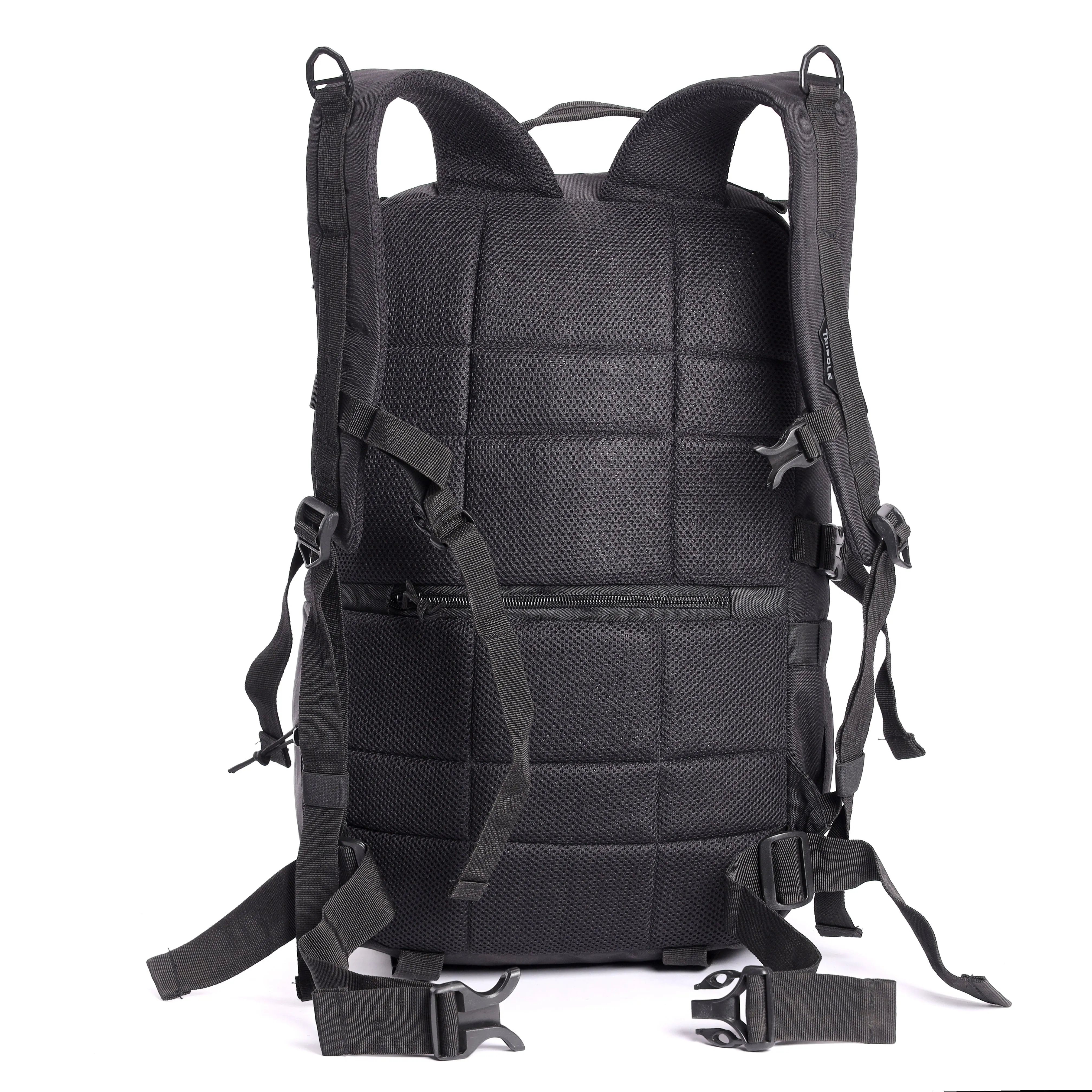 Tripole Captain 25 Litres Tactical Backpack with MOLLE Webbing and Carabiner - Black