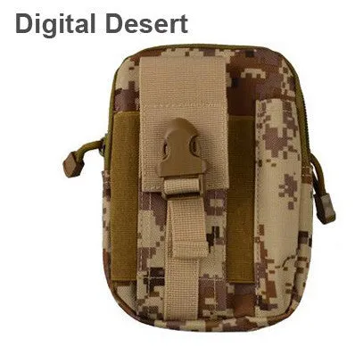 Universal Outdoor Tactical Holster Military Molle Hip Waist Belt Bag Wallet Pouch Purse Phone Case with Zipper for iPhone 7 /LG