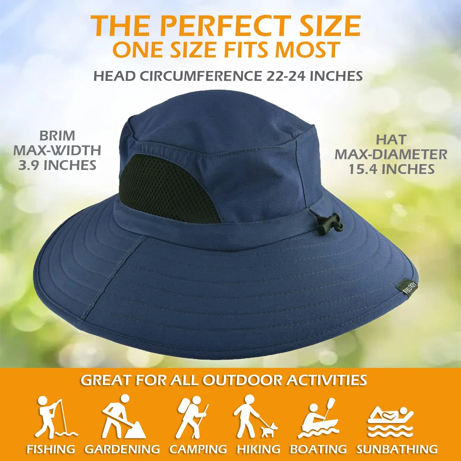 Waterproof Wide Brim Bucket Hat Foldable Sun Hat