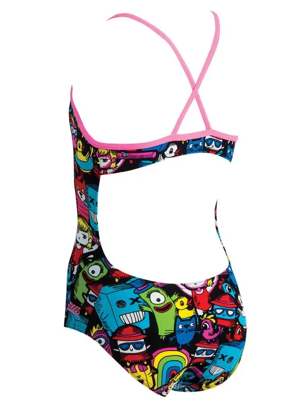 Zoggs Rascals Bella Crossback Girls Swimming Costume